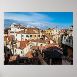 Venezianische Dächer und Terrassen Poster