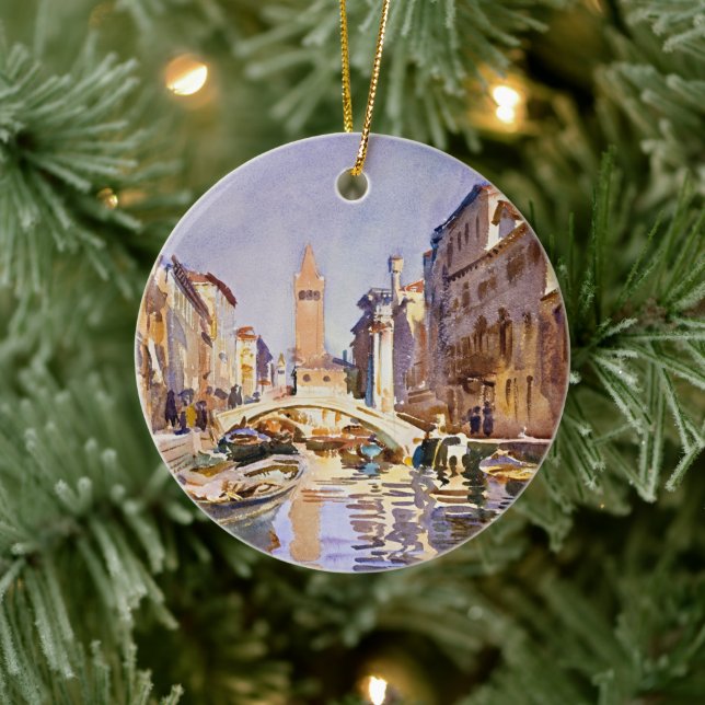 Venezianische Elegance von John Singer Sargent Keramik Ornament (Baum)