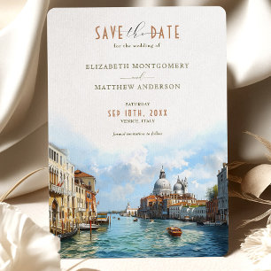 Venezianische Elegance Waterfront Rett-the-Date Einladung