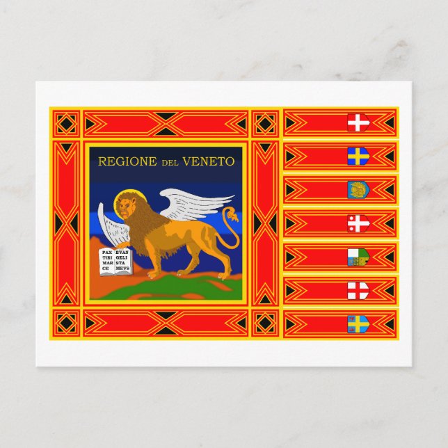 venezianische Flagge Postkarte (Vorderseite)