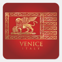 Venezianische Flagge Quadratischer Aufkleber