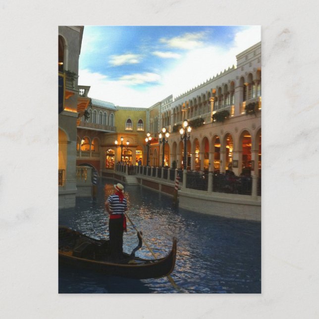 Venezianische Gondelfahrt, Fabulous Las Vegas Postkarte (Vorderseite)
