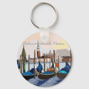 Venezianische Gondeln bei Palazzo Ducale Venedig Schlüsselanhänger