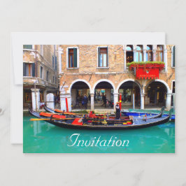 Venezianische Gondeln Einladung