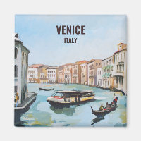 Venezianische Gondeln und Vaporetto
