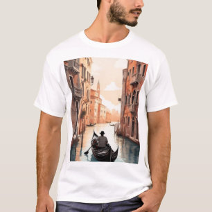 Venezianische Gondola Romance Design, T-Shirt