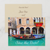 Venezianische Gondolas Rett-the-Date-Karten