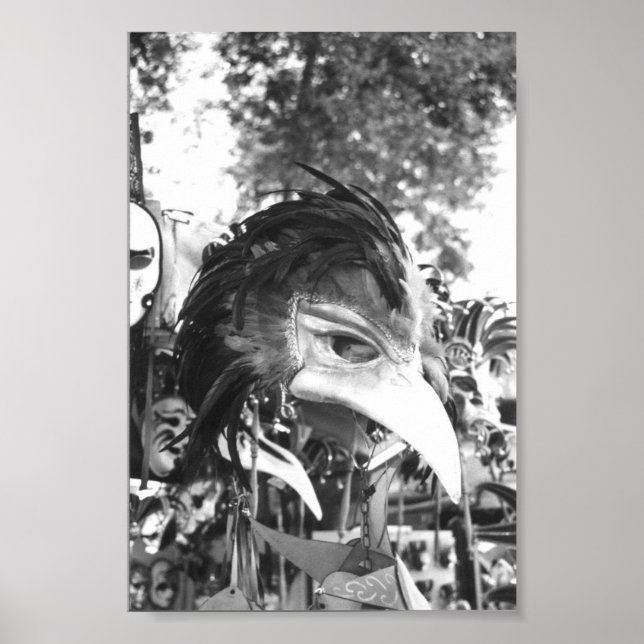 Venezianische Karnevalsmaske Venedig Pinakothek Zü Poster (Vorne)