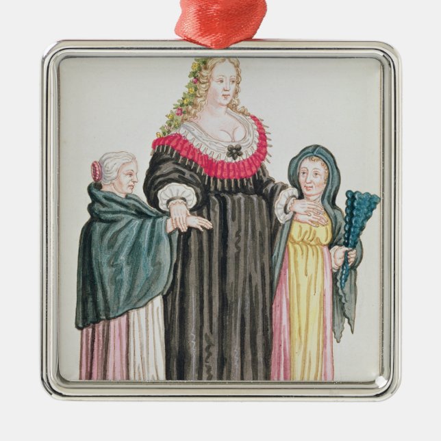 Venezianische Kurtisane Ornament Aus Metall (Vorne)