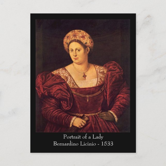 Venezianische Lady Postcard Postkarte (Vorderseite)