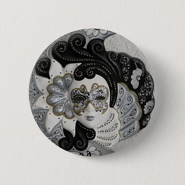 Venezianische Maske aus Gold Button (Vorderseite)