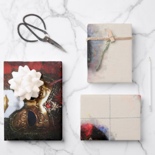 venezianische Maske Geschenkpapier Set