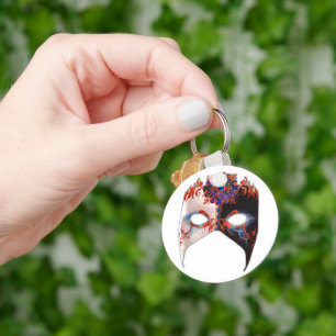 Venezianische Maske: Karnevals-Juwel Schlüsselanhänger