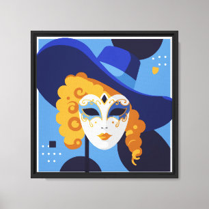 venezianische Maske Leinwanddruck