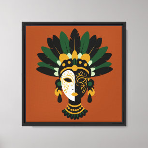 venezianische Maske Leinwanddruck