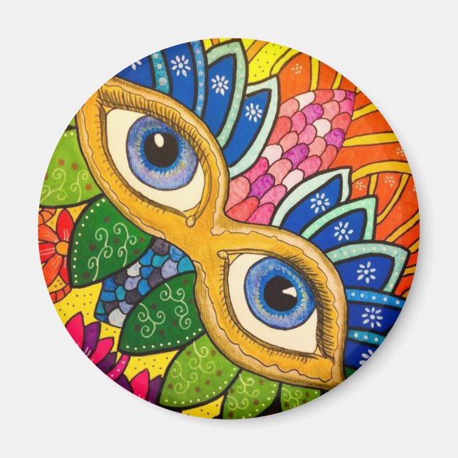 Venezianische Maske Magnet (Vorne)