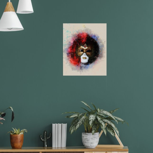 venezianische Maske Poster (Wohnzimmer 1)