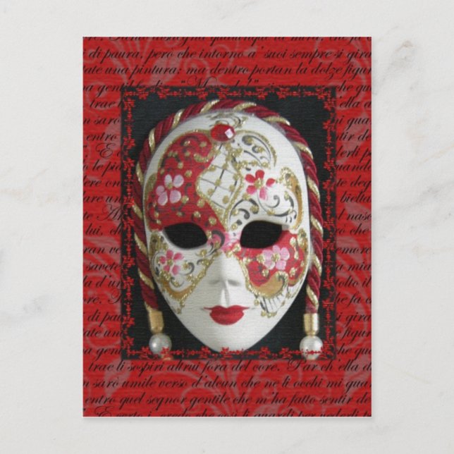 Venezianische Maske Postkarte (Vorderseite)