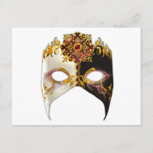 Venezianische Maske: Ruby Jewel Postkarte