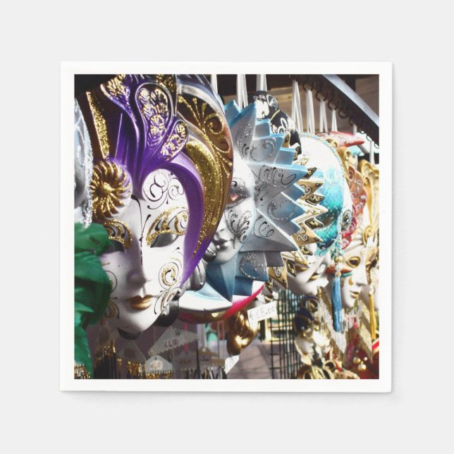 Venezianische Masken 1 Serviette (Vorderseite)