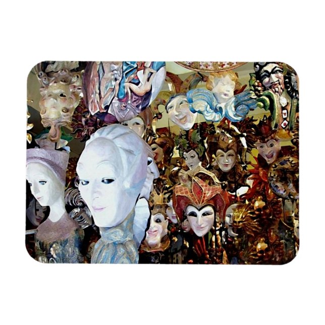 Venezianische Masken 2 Magnet (Horizontal)