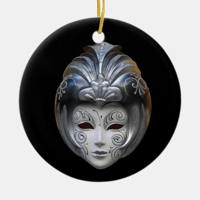 Venezianische Masken Keramikornament (Vorne)