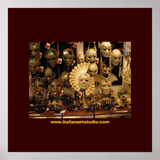 Venezianische Masken Poster (Vorne)