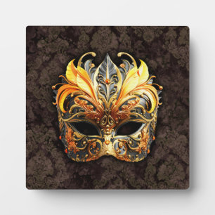 Venezianische Maskerade Goldene Maske Fotoplatte