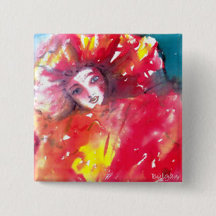 VENEZIANISCHE MASQUERADE-FÄLLE - MASKE IN ROT BUTTON