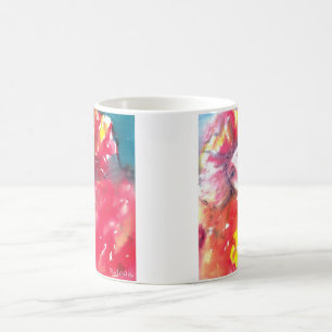 VENEZIANISCHE MASQUERADE - KARNIVALMASK IN ROT KAFFEETASSE