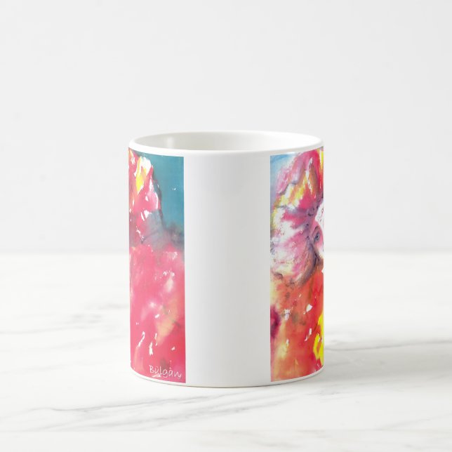 VENEZIANISCHE MASQUERADE - KARNIVALMASK IN ROT KAFFEETASSE (Mittel)