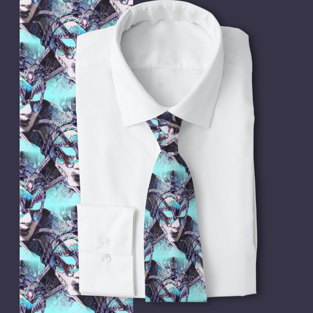 Venezianische Masquerade Krawatte (Masks from the famous carnival in Venice )