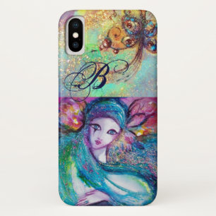 VENEZIANISCHE MASQUERADE/MASK IM BLAUEN MONOGRAMM iPhone X HÜLLE