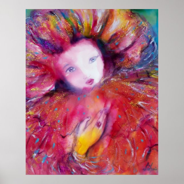 VENEZIANISCHE MASQUERADE /MASK IN ROT POSTER (Vorne)