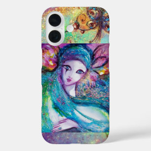 VENEZIANISCHE MASQUERADE/MASKE IN BLAU iPhone 16 HÜLLE