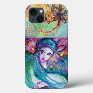 VENEZIANISCHE MASQUERADE/MASKE IN BLAU Case-Mate iPhone HÜLLE