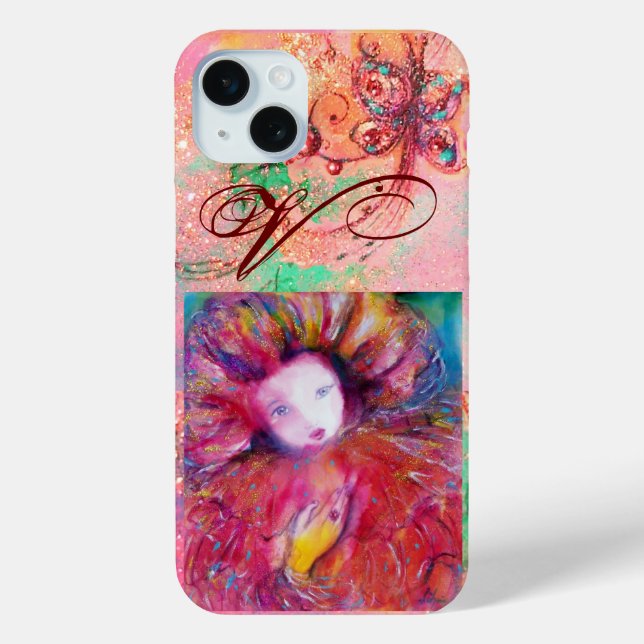 VENEZIANISCHE MASQUERADE - MASKE IN ROTEM MONOGRAM Case-Mate iPhone HÜLLE (Rückseite)