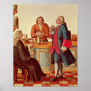 Venezianische Noblemen im Café Poster