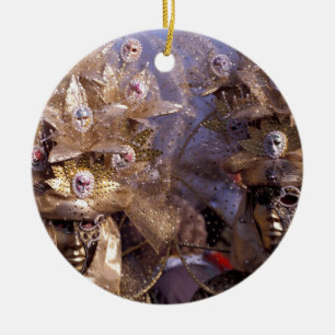 Venezianische Paare mit goldenen Keramik Ornament