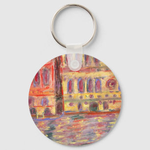 venezianische Palazzo und farbenfrohe Beleuchtung Schlüsselanhänger