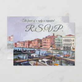 Venezianische RSVP-Karte für den Canal Grande RSVP Karte