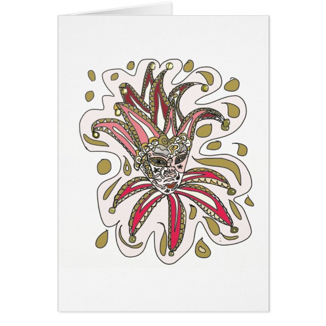 Venezianische Spaßvogel-Maske (Vorne)