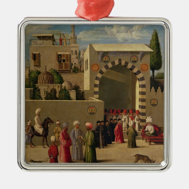 Venezianischen Interview des Botschafters Silbernes Ornament (Vorne)