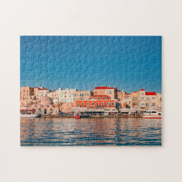 Venezianischer Hafen in Chania zur blauen Stunde,  Puzzle