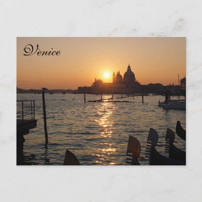 Venezianischer Sonnenuntergang Postkarte (Vorderseite)
