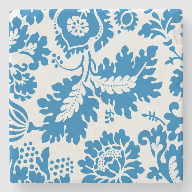 Venezianisches Muster (von William Morris) Steinuntersetzer (Vorderseite)