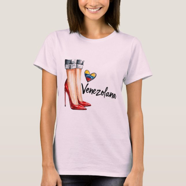 Venezolana Fuerte y Elegante – Caigo, Me Levanto.. T-Shirt (Vorderseite)