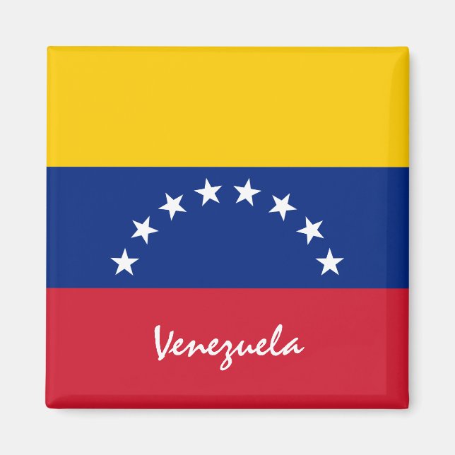 Venezolanische Fahne & Venezuela Ferien-/Sportfans Magnet (Vorne)