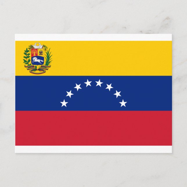 Venezolanische Flagge - Flagge Venezuelas - Bander Postkarte (Vorderseite)