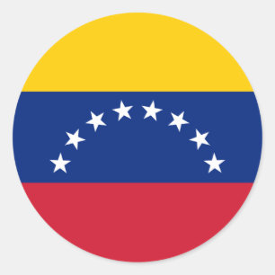 Venezolanische Flagge - Flagge Venezuelas - Bander Runder Aufkleber